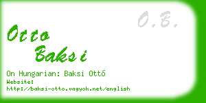 otto baksi business card