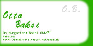 otto baksi business card